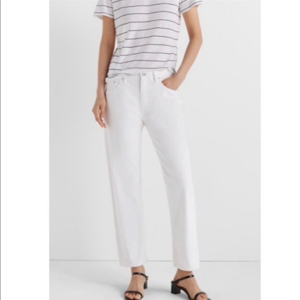 Club Monaco Relaxed Slim Crop White Jeans Size 30 Regular